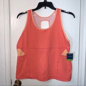 NWT Lands End Active Wear top Orange XL